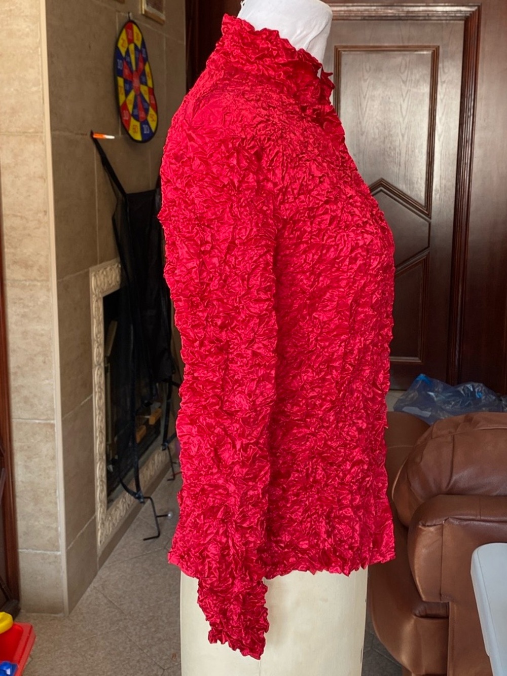 💕Host Pick💕 Simon Chang Designer Crinkle button blouse - like new - Picture 3 of 14